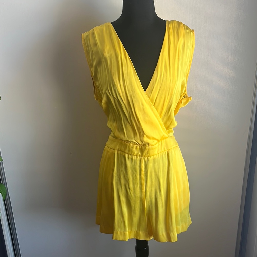 BEBE YELLOW ROMPER
